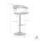 Armen Living Larisa Adjustable Walnut Wood Bar Stool in Black Faux Leather with Black Metal LCLABAWABLK - alternate 6